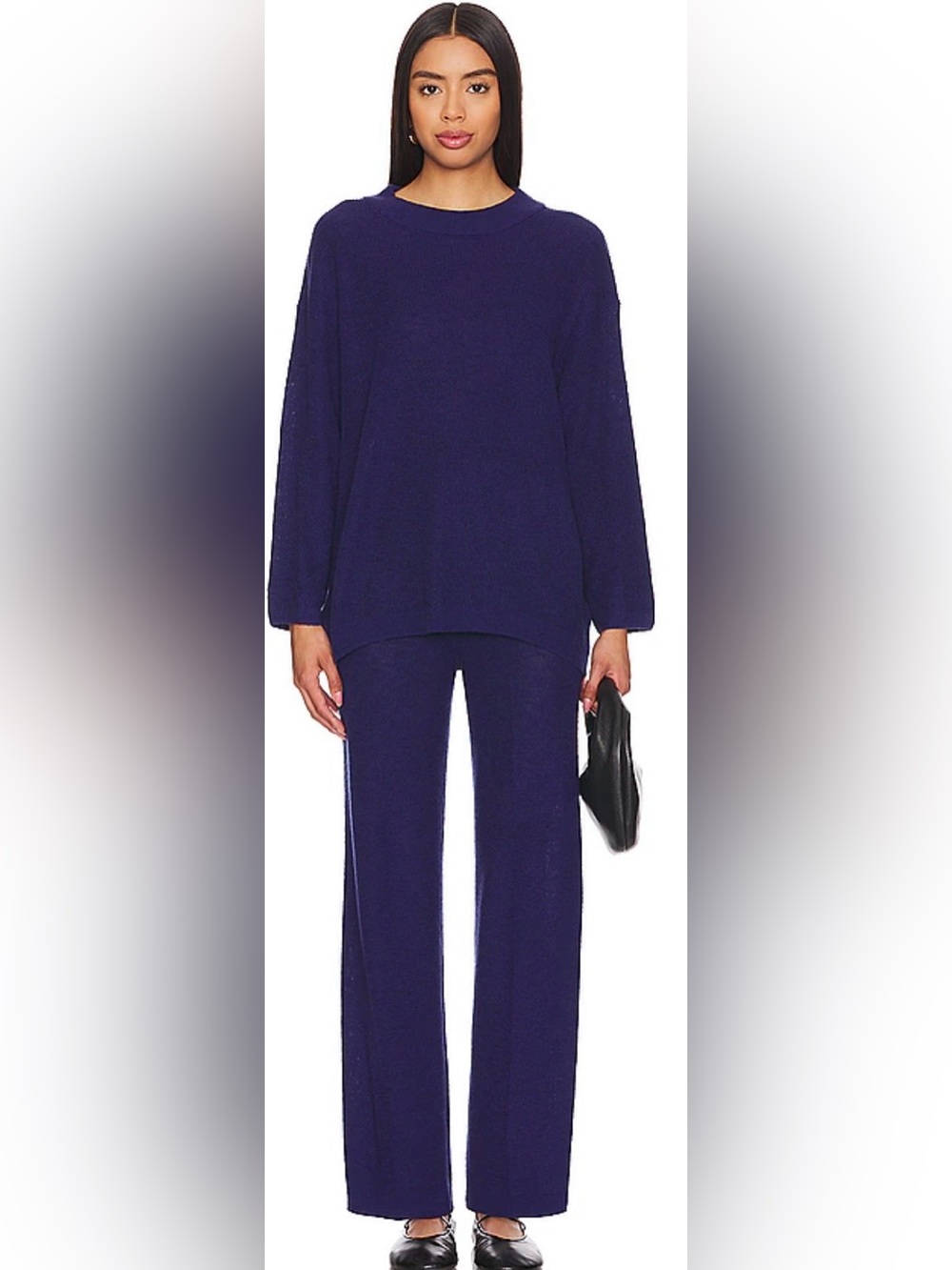 FREE PEOPLE Malibu Sweater Solid Pant Long Sleeve Top Surf Set Oceana Blue